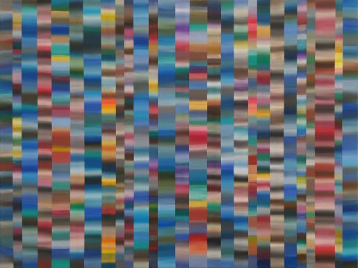 27 Stripes (2020), Acryl auf Leinwand, 80 x 60 cm, private Sammlung
