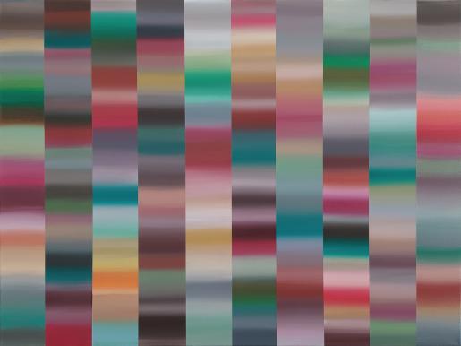 10 Stripes (II) (2020), acrylic on canvas, 80 x 60 cm